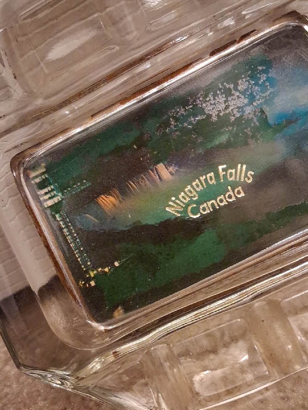 Niagara Falls Canada Glass Ashtray